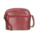 PELLE Skórzana torebka - listonoszka bordowa 