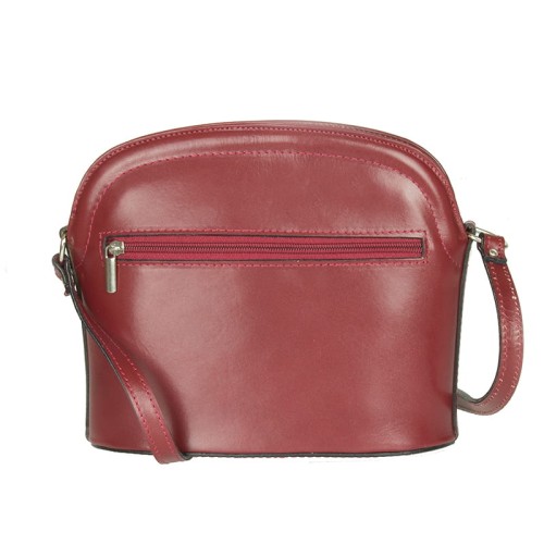 PELLE Skórzana torebka - listonoszka bordowa 