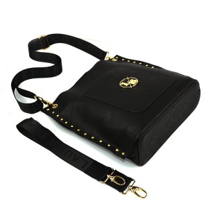 Czarna torebka Laura Biaggi - dwa rodzaje pasków