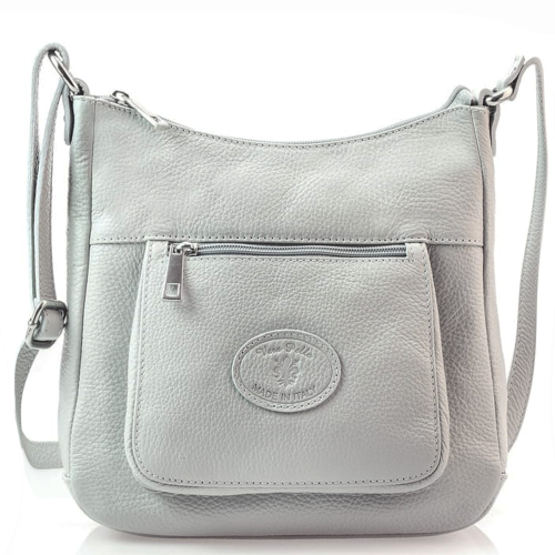 VERA PELLE SZARA LISTONOSZKA SKÓRZANA