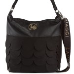 Laura Biaggi - czarna torebka worek eko skóra