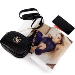 Laura Biaggi mała czarna pikowana torebka