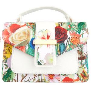 Listonoszka - kuferek w różnokolorowe kwiaty