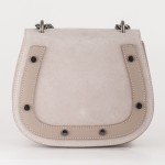 torebka z zamszową klapką  - podkowa