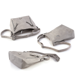 zara pojemna torebka listonoszka z zamkami eko skóra