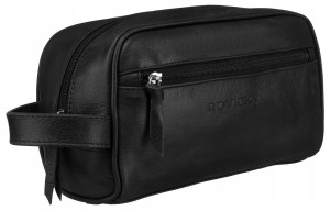 Czarna, męska kosmetyczka ze skóry ROVICKY