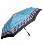 Parasol automatyczny damski wzorzysty  kostka niebieska (id 1391)