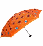  Mała kieszonkowa parasolka  pomarańczowa z kolorowe koła ( id 1396)