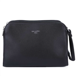 Gallantry czarna trzykomorowa torebka listonoszka