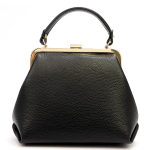 Skórzany czarny kuferek