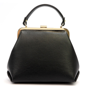 Skórzany czarny kuferek