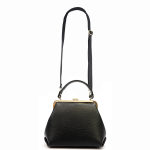 Czarna skórzana torebka kuferek