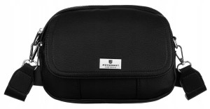 Peterson czarna listonoszka z klapką