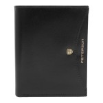 Czarny męski portfel skórzany PETERSON
