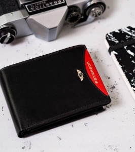 PETERSON mały skórzany portfel męski ze skóry