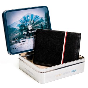 Portfel Peterson z patriotycznym motywem ze skóry