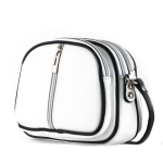 Biała torebka listonoszka trzy komory