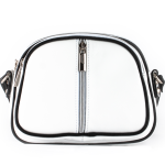 Trzykomorowa białą torebka ze skóry