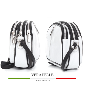 Vera Pelle skórzana listonoszka trzy komory