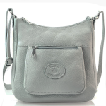 Vera Pelle szara Torebka -  Listonoszka  (id 1430) Naturalna skóra