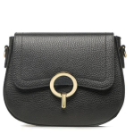 1 Śliczna  mała skórzana torebka z okrągłym złotym zapięciem - ze skóry.png