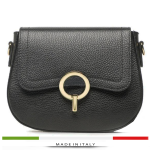 12 Śliczna  mała torebka z okrągłym złotym zapięciem - ze skóry (2).png