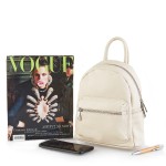 Beżowy Mały plecak skurzany (id 1453) Vera Pelle