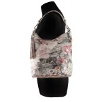 skórzany worek kwiatowy motyw