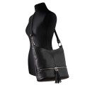 Torebka skórzana - czarny worek