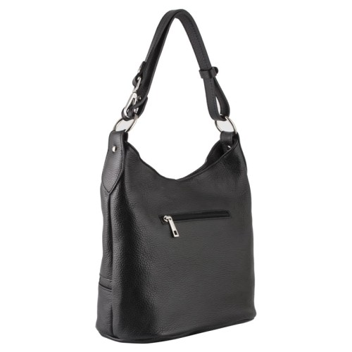 Torba skórzana - czarny worek