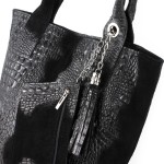 Skórzana Torebka Skóra Krokodyla