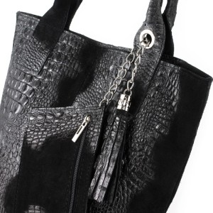 Skórzana Torebka Skóra Krokodyla