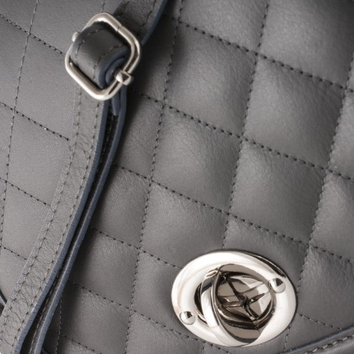 Włoska Pikowana Torebka skórzana Listonoszka 