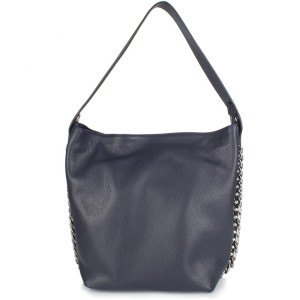 Torebka Skórzana Worek z Łańcuchami