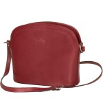 PELLE skórzana torebka listonoszka bordowa