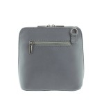 Malutka torebka skórzana listonoszka - popielata Vera Pelle