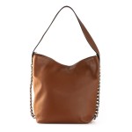 Torebka Skórzana  - Worek z Łańcuchami Brązowy (id 549)  