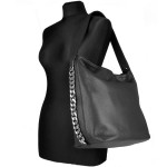 Torebka skórzana z łańcuchami
