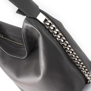 Skórzany worek z łańcuchami Popielaty / ciemno szary