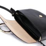 Mała Włoska Skórzana Listonoszka Czarna