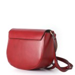 Listonoszka Skórzana ze Złotym Kółeczkiem Czerwona