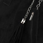 Worek ze skóry zamszowy czarny