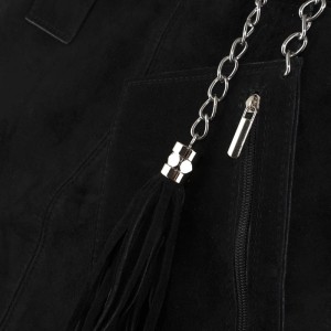 Worek ze skóry zamszowy czarny