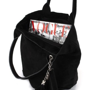 Skórzany włoski shopper czarny