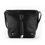 Skórzana Torebka Listonoszka Czarna