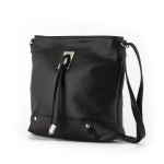 Torebka Listonoszka ze Skóry Czarna