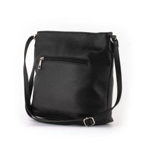 Włoska Listonoszka Skórzana Czarna