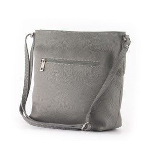 Torebka Listonoszka ze Skóry Szara