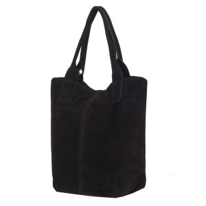 Torebka skórzana worek czarny