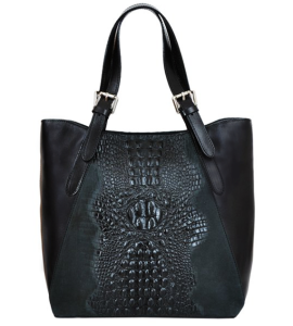 Torebka skórzana Aligator - Shopper bag